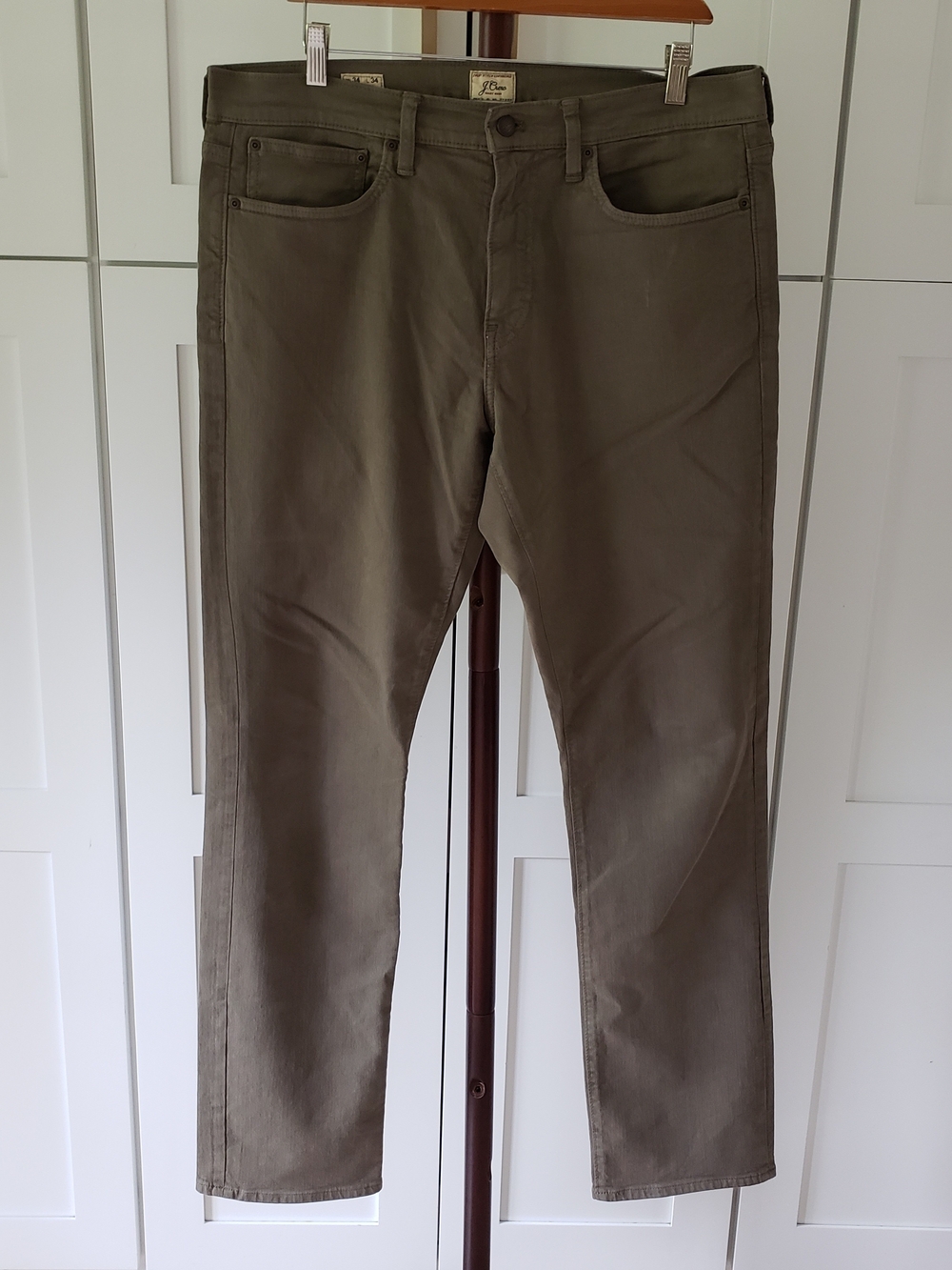 J Crew Pants Mens 34x34 Grey Broken-In 770 Flat Front Chino Denim Trouser Preppy